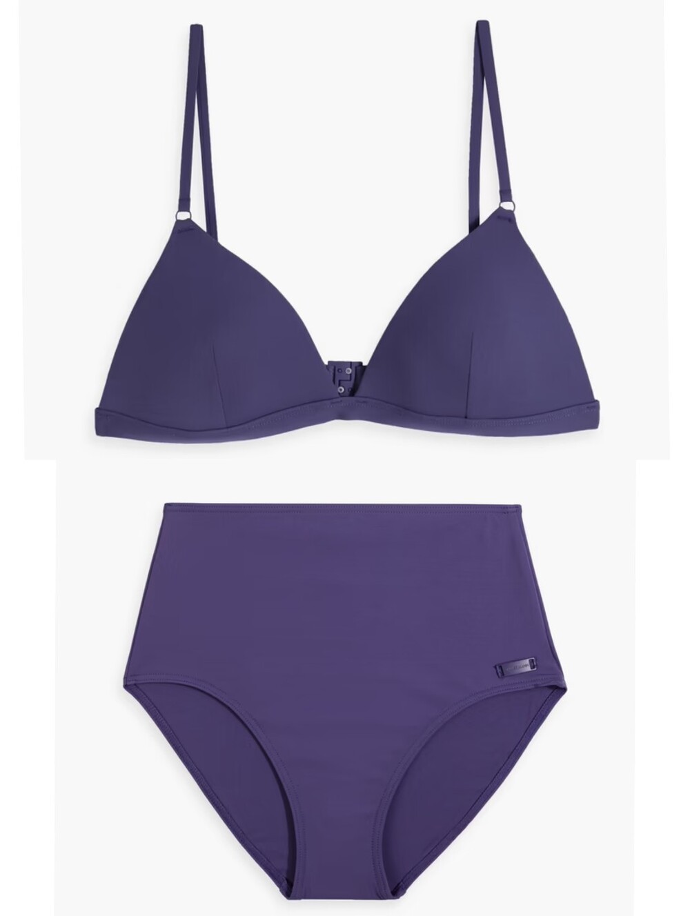 Zimmermann Triangle Bikini Top High Rise Brief 2-4 A/B Navy NWT New